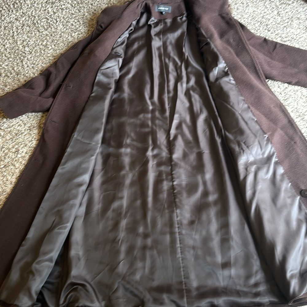 Jones New York Single-Breasted Wool-Blend Coat with Faux Fur Collar Size 18w - Picture 10 of 13